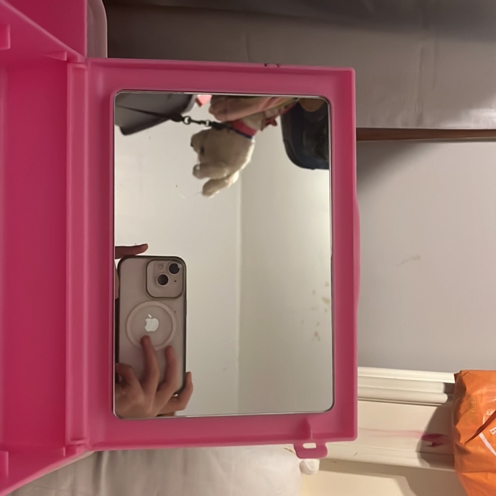 Pink and sparkly pink caboodle